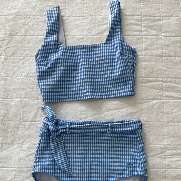 Albion Gingham Two Piece Bikini xs/s - Picture 1 of 4